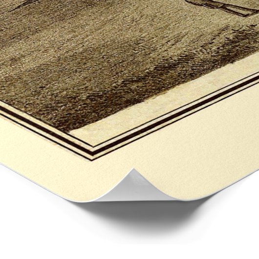 De Graff, OH Panoramakarte - 1875 Poster (Ecke)