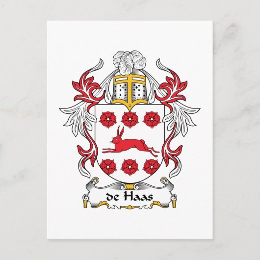 de Haas Familienwappen Postkarte (Vorderseite)