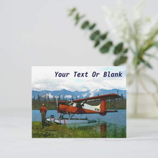 De Havilland Beaver Floatplane - Alaska Postkarte (Stehend Vorderseite)