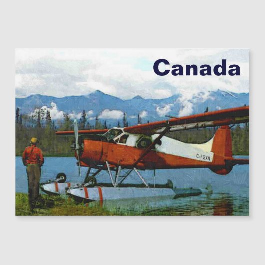 De Havilland Beaver Floatplane - Kanada Magnetkarte (Vorderseite)