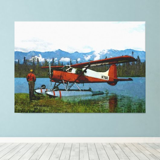 De Havilland Beaver Floatplane Leinwanddruck (Insitu (Holzboden))