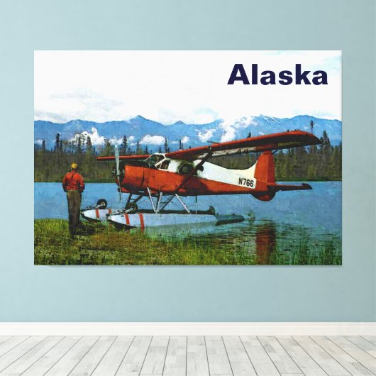 De Havilland Beaver Floatplane Leinwanddruck (Insitu (Holzboden))