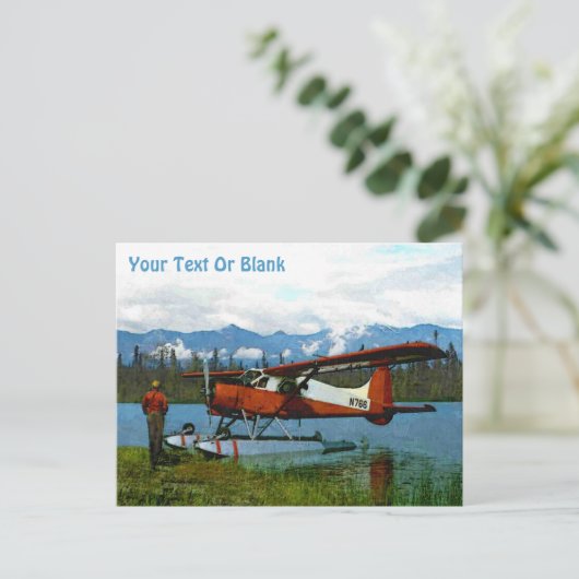 De Havilland Beaver Floatplane Postkarte (Stehend Vorderseite)