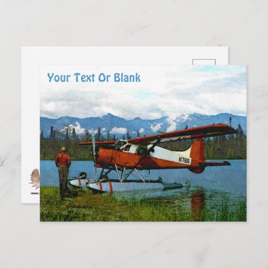 De Havilland Beaver Floatplane Postkarte (Vorne/Hinten)