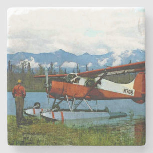 De Havilland Beaver Floatplane Steinuntersetzer