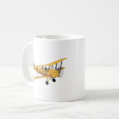de Havilland DH.82 Tiger Moth British WW2 Airplane Kaffeetasse (Vorderseite Links)