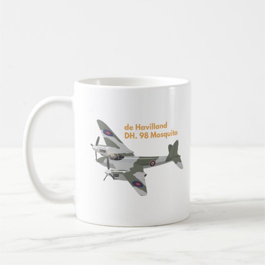 de Havilland DH.98 Mosquito British WW2 Airplane Kaffeetasse (Links)