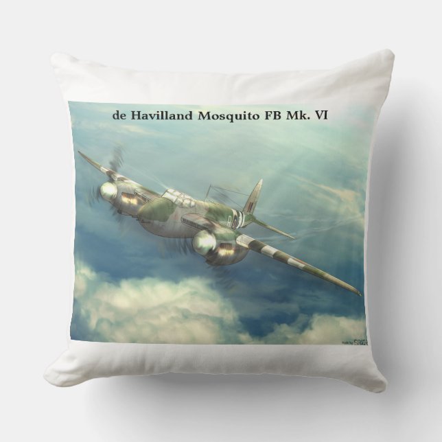 de Havilland Mosquito FB Mk. VI Throw Kissen (Vorderseite)