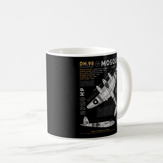 De Havilland Mosquito Fighter Bomber British Ww2 R Kaffeetasse (VorderseiteRechts)
