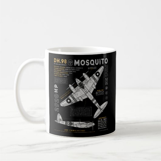 De Havilland Mosquito Fighter Bomber British Ww2 R Kaffeetasse (Links)