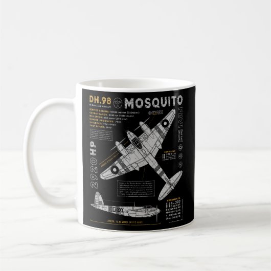 De Havilland Mosquito Fighter Bomber British Ww2 R Kaffeetasse (Links)