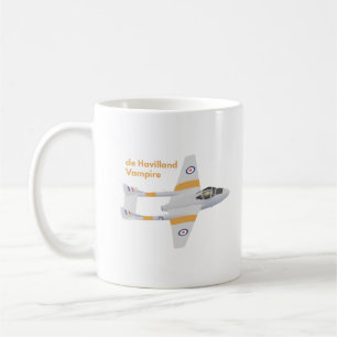 de Havilland Vampire British WW2 Airplane Kaffeetasse