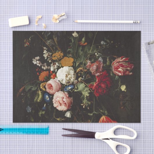 de Heem Blume Vase Painting Seidenpapier (Handwerk)