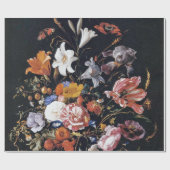 de Heem Floral Vase Painting Geschenkpapier (Flach)