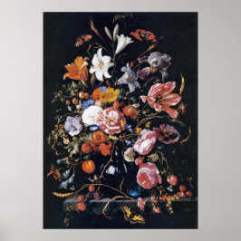 de Heem Floral Vase Painting Poster