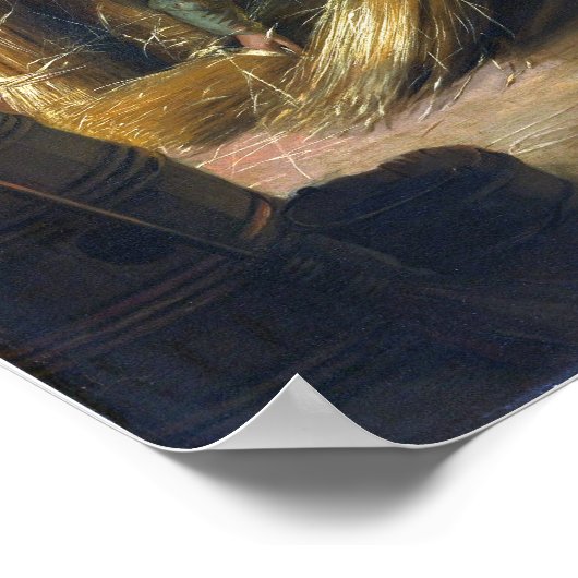 De Hooch - Bezahlung der Hostess Poster (Ecke)