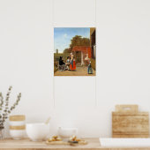 De Hooch - Ein holländischer Hof Poster (Küche)