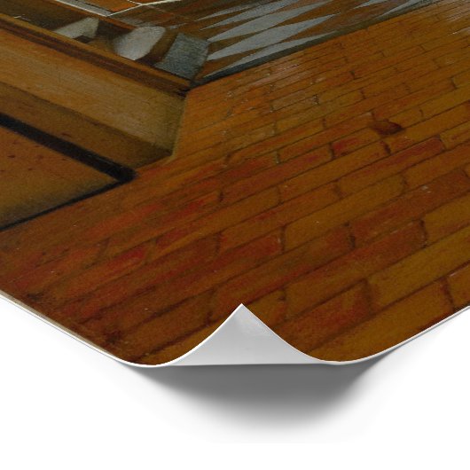 De Hooch - eine Frau, die Brot und Butter für... Poster (Ecke)