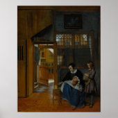 De Hooch - eine Frau, die Brot und Butter für... Poster (Vorne)