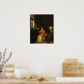 De Hooch - Inneres mit einer jungen Dame, die eine Poster (Küche)