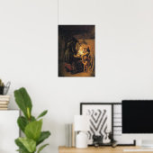 De Hooch - Tric Trac Player Poster (Heimbüro)