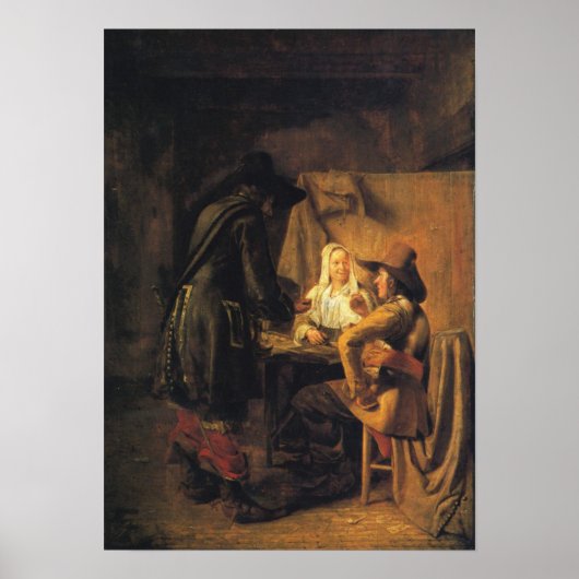 De Hooch - Tric Trac Player Poster (Vorne)