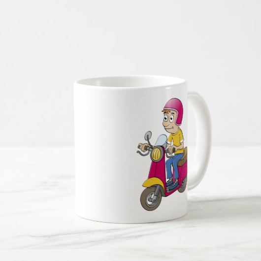 De jongen op de scooter kaffeetasse (VorderseiteRechts)