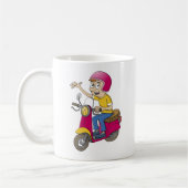 De jongen op de scooter kaffeetasse (Links)