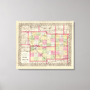 De Kalb, beäugeln, Lee-Landkreise Leinwanddruck