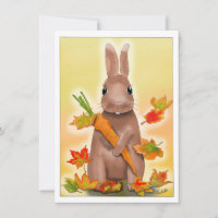 DE Karte Hase im Herbst