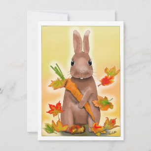DE Karte Hase im Herbst