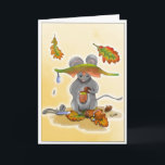 DE Klappkarte Herbst Maus mit Blätter Karte<br><div class="desc">Hu hu,  der Herbst ist da. Grüße ein/-e liebe/-n Freund/-in oder lade zu deiner nächsten Party ein. Mit diesem bezaubernden Design zauberst du jedem Empfänger ein Lächeln ins Gesicht.</div>