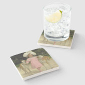 De-La Mrz Alices Antoinette, gealtert fünf Steinuntersetzer (Seitenansicht)