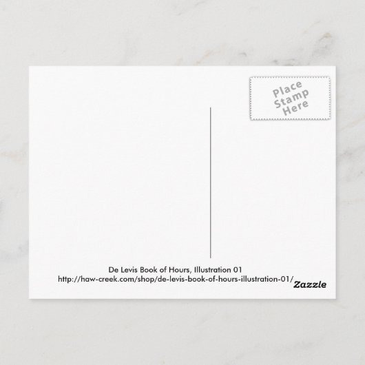De Levis Book of Hours, Abbildung 01 Postkarte (Rückseite)