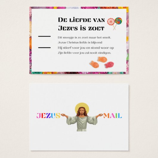 De Liefde Van Jezus ist Zoet DUTCH traktaat (Vorne & Hinten)
