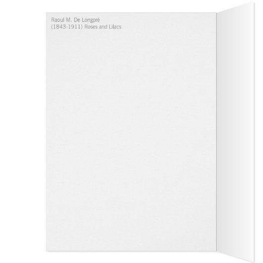 De Longpré Rose und Lilacs CC0605 Blume Card (Innen (Links))