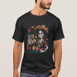 De Los Muertos La Catrina Lass uns Lateinamerikani T-Shirt