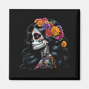 De Los Muertos La Catrina Tag der Regierung Magnet