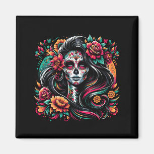 De Los Muertos La Catrina Tag der Regierung Magnet