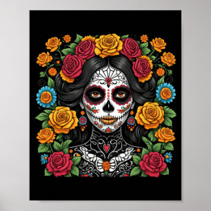 De Los Muertos La Catrina Tag der Regierung Poster