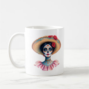 De Los Muertos La Catrina Tag des Toten Zucker Kaffeetasse