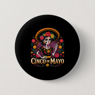 De los muertos la catrina Zucker-Schädel cinco de Button