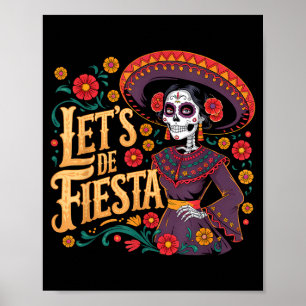 De los muertos la catrina Zucker-Schädel cinco de Poster