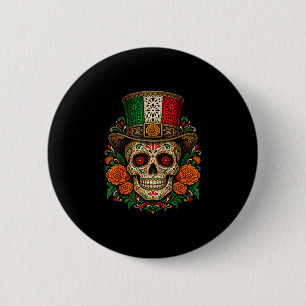 De los muertos Tag der Toten mexikanischer Stil Zu Button