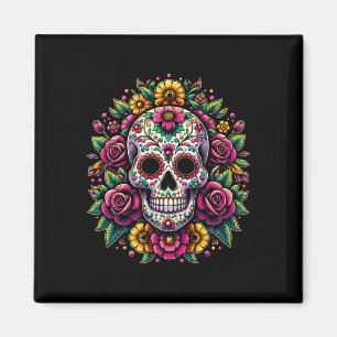 De Los Muertos Tag des toten sauren Schädelhallowe Magnet