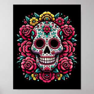 De Los Muertos Tag des toten sauren Schädelhallowe Poster