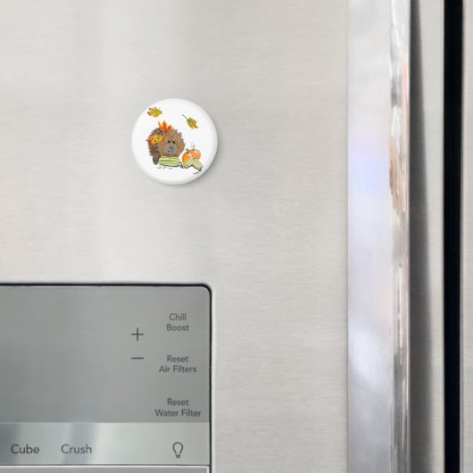 DE Magnet Herbst Igel mit Kürbis (In Situ (Kühlschrank))