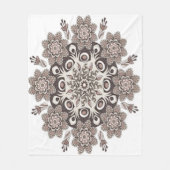  de mandala color marrón fleecedecke (Vorderseite)