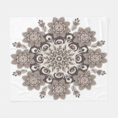  de mandala color marrón fleecedecke (Vorderseite (Horizontal))