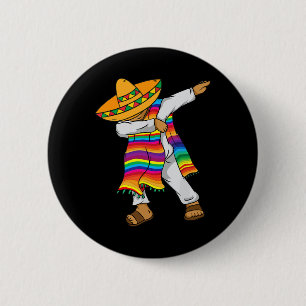 De Mayo Dabbing Mexikanischer Poncho Kinder Kleink Button